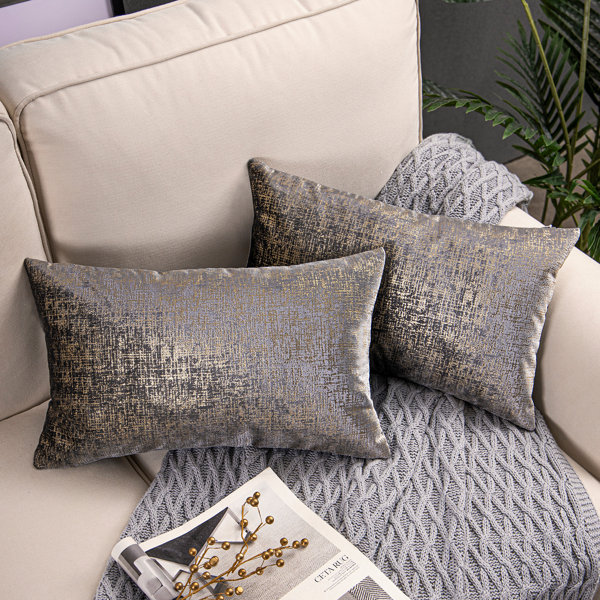 Metallic gold lumbar pillow hotsell